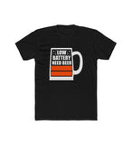 Men's Polyester Printed Round Neck Short Sleeve T-Shirt (Black)