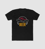 Men's Polyester Printed Round Neck Short Sleeve T-Shirt (Black)