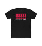 Men's Polyester Printed Round Neck Short Sleeve T-Shirt (Black)