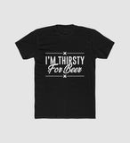 Men's Polyester Printed Round Neck Short Sleeve T-Shirt (Black)
