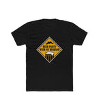 Men's Polyester Printed Round Neck Short Sleeve T-Shirt (Black)
