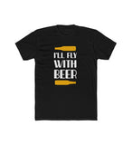 Men's Polyester Printed Round Neck Short Sleeve T-Shirt (Black)