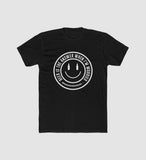 Men's Polyester Printed Round Neck Short Sleeve T-Shirt (Black)