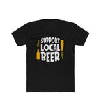 Men's Polyester Printed Round Neck Short Sleeve T-Shirt (Black)