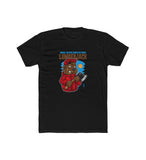 Men's Polyester Printed Round Neck Short Sleeve T-Shirt (Black)