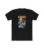 Men's Polyester Printed Round Neck Short Sleeve T-Shirt (Black)