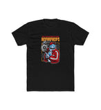 Men's Polyester Printed Round Neck Short Sleeve T-Shirt (Black)