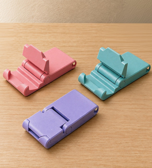 Plastic Small Smartphone Stand Keychains Set of 3 Pieces (Multicolor)