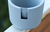 Plastic Self-Watering Plant Pot With a Narrow Design (Grey)