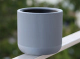 Plastic Self-Watering Plant Pot With a Narrow Design (Grey)