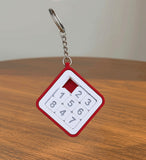 Plastic Puzzle Keychain (Red-White)