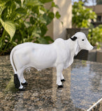 Plastic Standing Cow Showpiece (White)