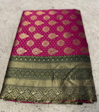 Women's Jacquard Printed Saree With Unstitched Blouse - 5.5 Mtr (Pink)
