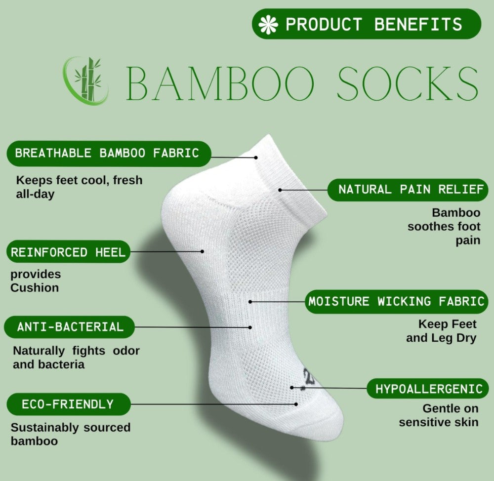 Pack of 3 Unisex Bamboo Blend Solid Low Cut Socks (Multicolor)