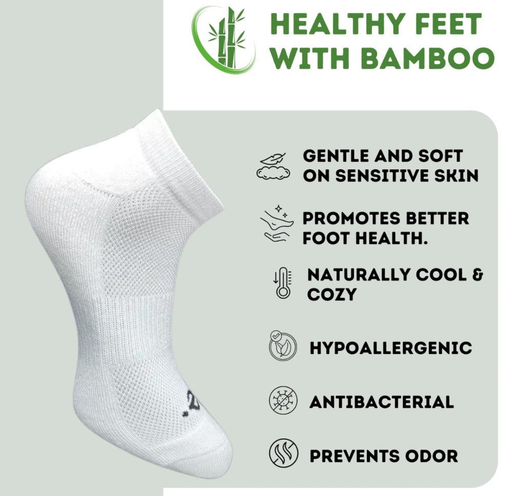 Pack of 3 Unisex Bamboo Blend Solid Low Cut Socks (Multicolor)
