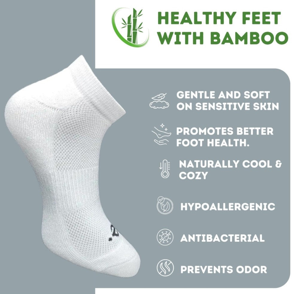 Pack of 3 Unisex Bamboo Blend Solid Low Cut Socks (Multicolor)