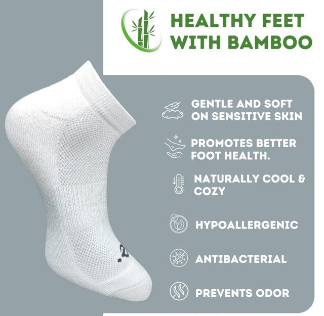 Pack of 3 Unisex Bamboo Blend Solid Low Cut Socks (Multicolor)