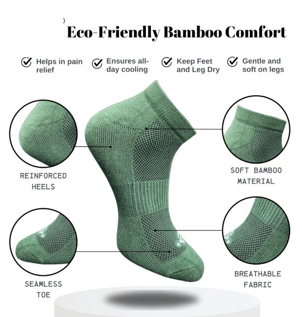 Pack of 3 Unisex Bamboo Blend Solid Low Cut Socks (Multicolor)