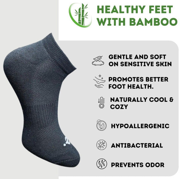 Pack of 3 Unisex Bamboo Blend Solid Low Cut Socks (Multicolor)