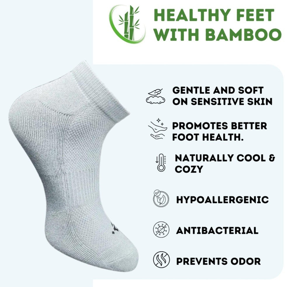 Pack of 3 Unisex Bamboo Blend Solid Low Cut Socks (Multicolor)