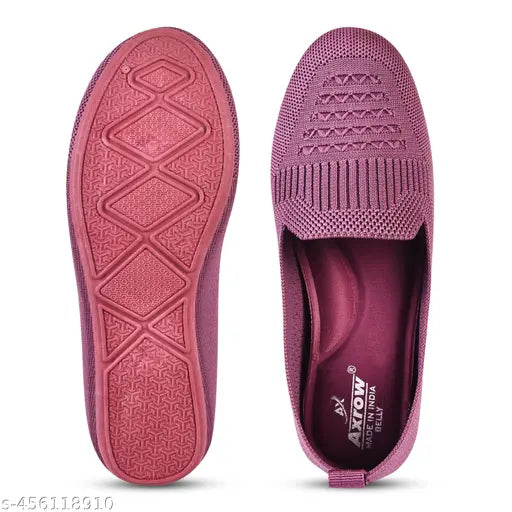 Indian-made textured mesh ballerinas, casual & comfortable flat shoes for office wear