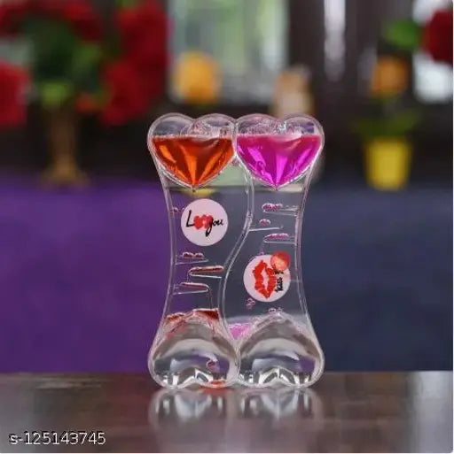 Transparent crystal handicraft Love Meter Wheel Droplet Timer, perfect for Valentine's Day or friendship gifts, size: L2.5xW8.5xH14cm