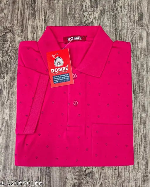 Cotton short sleeve men's fancy retro polo shirt with printed design, India-made