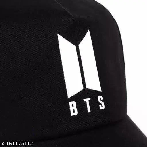 3D RUBBER PRINTED KING ADJUSTABLE CAP AND BTS EMBOIDED SELF DESIGN BASE BALL CAP COMBO FOR MEN AND BOYS.