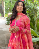 Festive Special Aliya cut Georgette Women's Kurti, long sleeves, printed combo, S-XXXXL sizes