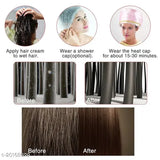 Hair treatment product images with before and after effects