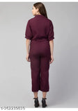 Stylish georgette jumpsuit for women & girls, solid pattern in sleeveless design, accentuates any body type, India origin