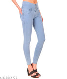 Light wash women's skinny jeans