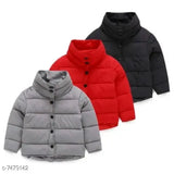 Boys Red Polyester Jackets & Coats Pack Of 1