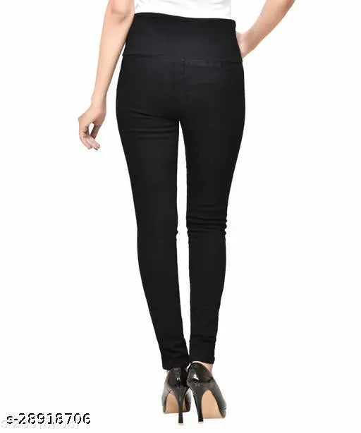 Denim women's jeggings, stylish and glamorous, solid JENIM JEGGINGS, DENIM TUMMY TUCKER, available in sizes 26, 28, 30, 32, 34, 36, 38, 40 (Waist Size: as labeled, Length Size: 36 in), origin India