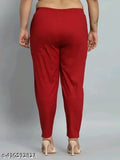 The image features a person wearing red pants with pockets on both sides. These appear to be part of a "Samar Collection" series, possibly described as "fully cotton stretchable big size 7XL 6XL 5XL 4XL 3XL XXL XL L M Trouser With Both Side Pockets". The pants are available in different sizes, as mentioned. They have been packed into a set of two