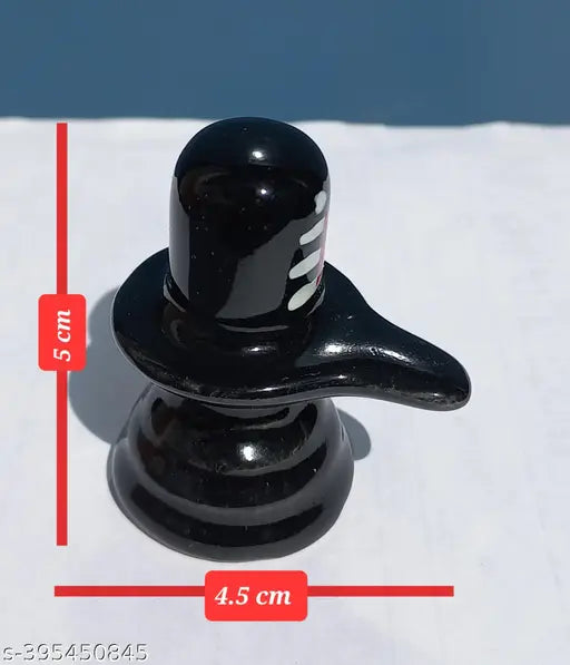 Ceramic Indian Shivling statue: BHOLE BABA KA, dimensions 4.5cm x 5cm x 4.5cm