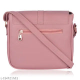 Women's stylish pink sling bag with crossbody strap