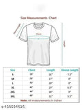 High-quality polyester half sleeve men's t-shirt with printed design, size M (36 in chest, 27 in length)
