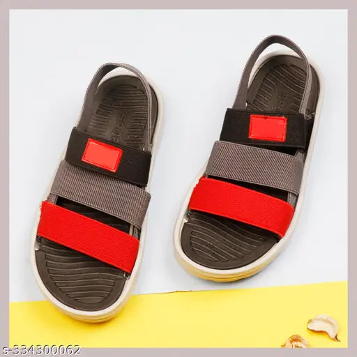 Blue flip-flop boys' sports sandal with red strap