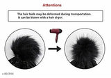 Women's black winter beanie cap with fur lining, inside warm soft ball cap, inside snow-proof scarf set
