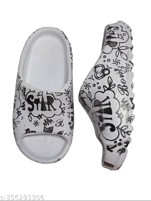 Kids trending sleeper EVA sole, printed net design for indoor and outdoor play, super comfy and supportive footbed with anti-skid sole, size range 2-2.5 to 9 years