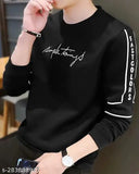 Long-sleeve cotton blend t-shirt for men, printed net pattern, made in India