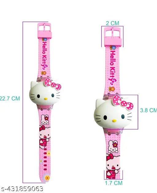 Multicolor Iron Man Kitty combo watch with disco lights, music box, and wristwatch