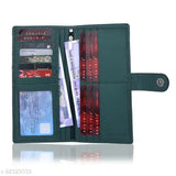 High-quality canvas & leather casual men's wallet with 3 compartments, genuine leather, RFID protected, free size (18cm x 8cm), elegant and organized accessory from SHAMRIZ