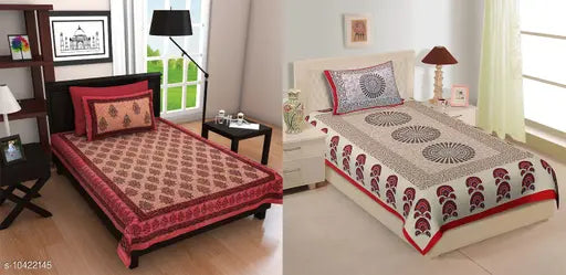 Pink microfiber pillows, pack of 2: single size (100in x 63in), one with sunmica fabric and red pankh design, other with pink pankh design
