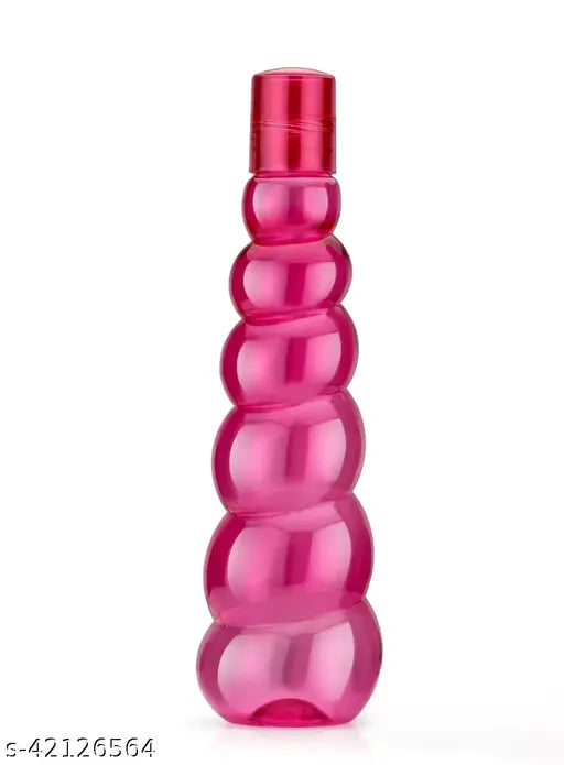 Multicolor plastic water bottles, pack of 6 for fridge, BIS/ISI certified, unique design - India origin