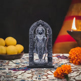 Wooden Ram Lalla statue (6 inches), premium MDF replica of Ayodhya Mandir idol for home decor, great for gifting