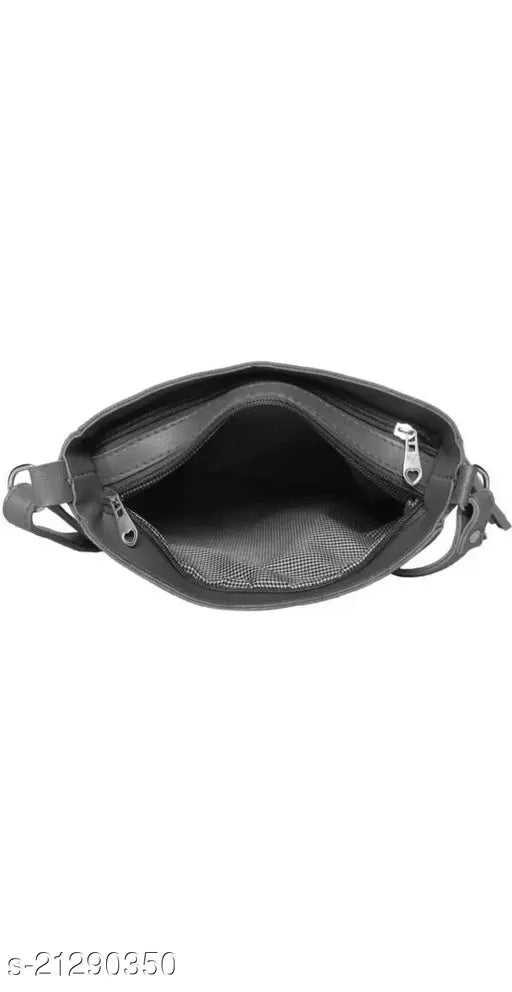 Black mesh sling bag with detachable shoulder strap