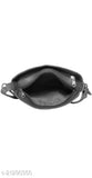 Black mesh sling bag with detachable shoulder strap