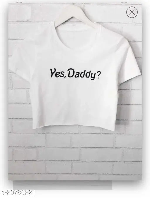 Fancy printed cotton t-shirts for women, short sleeves partywear from India